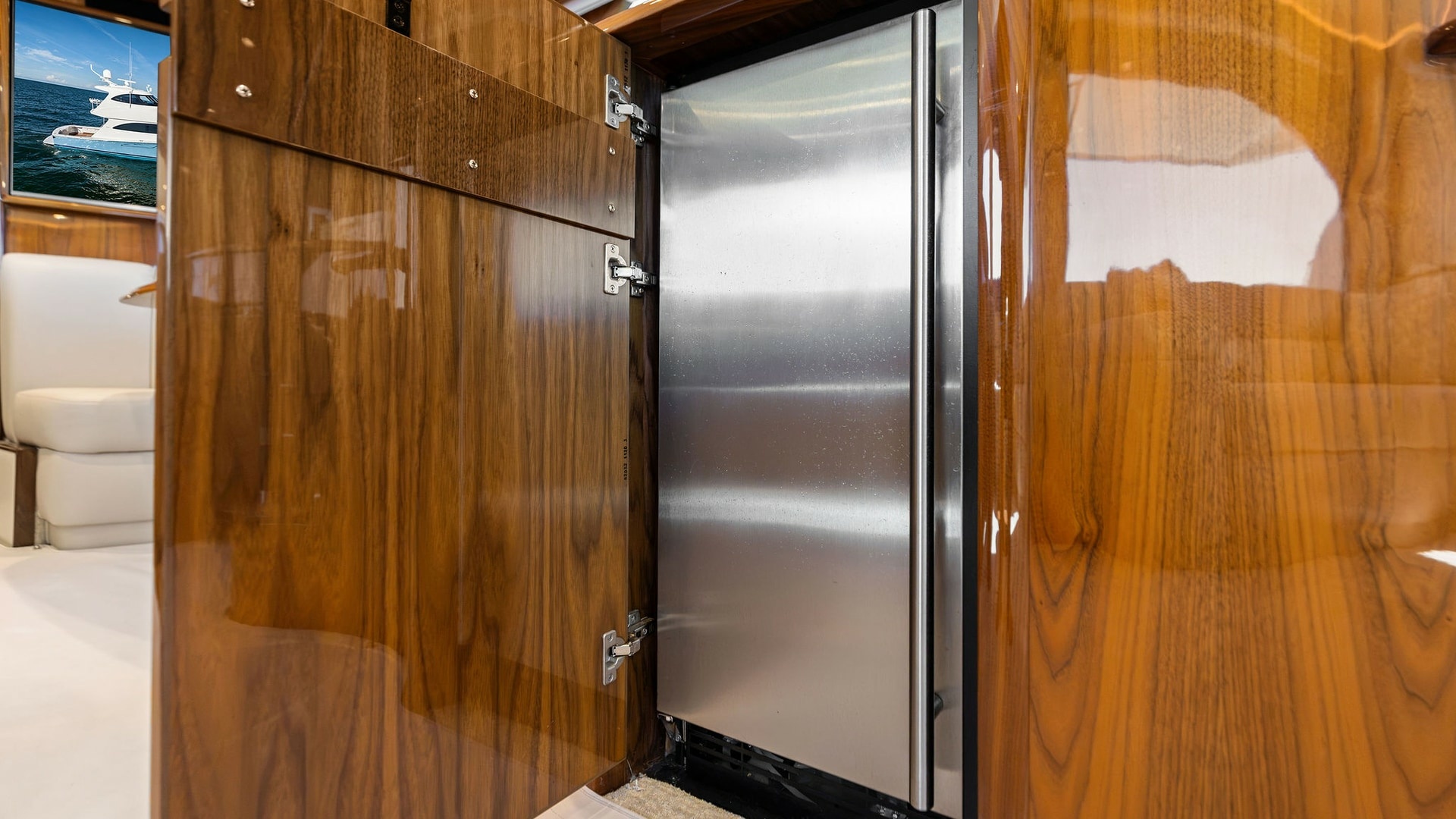 Galley Refrigerator with Wood Finish