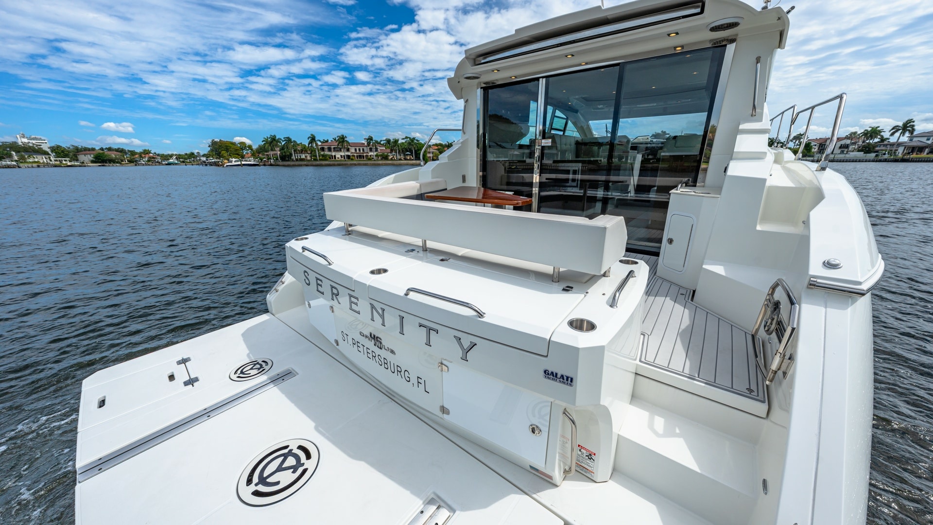 Spacious Aft Deck with Swim Platform