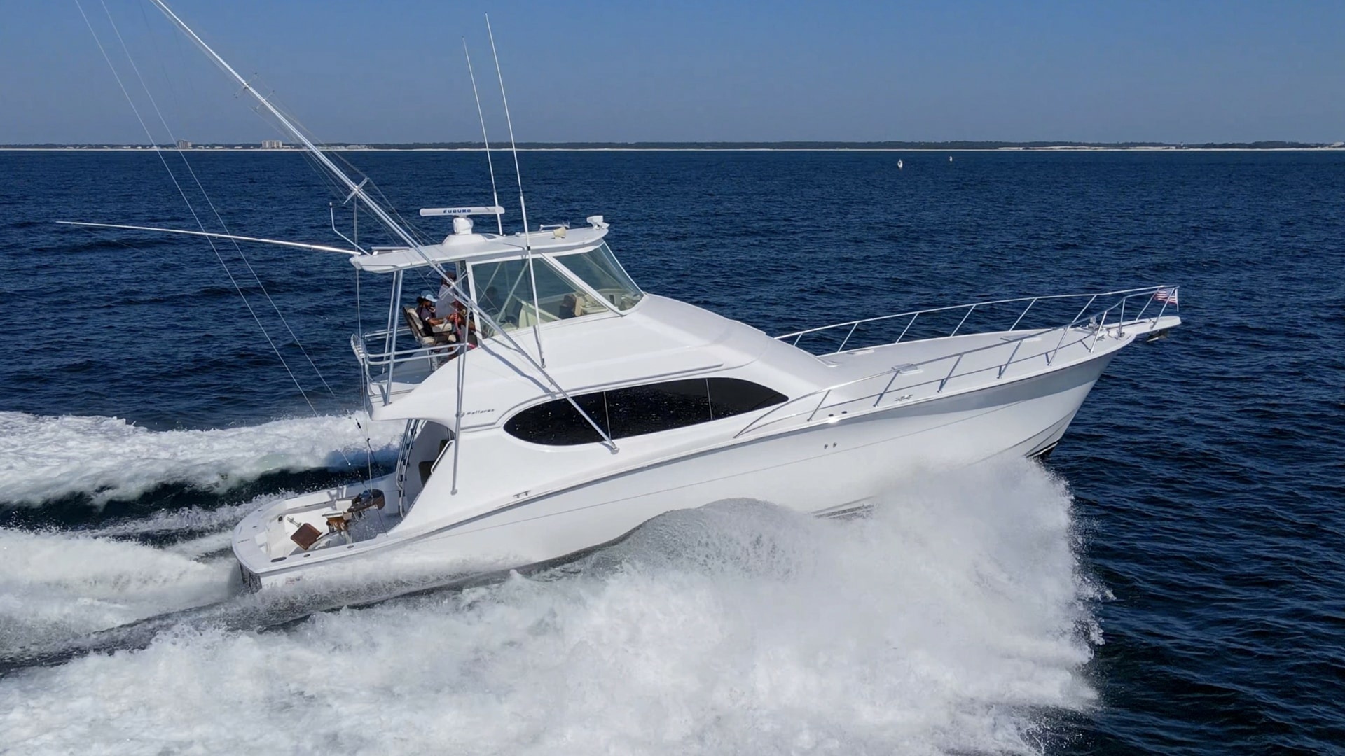Side View of Hatteras 54 Convertible