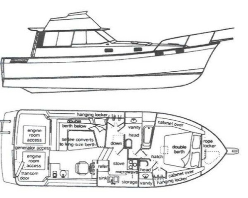 38ft Bayliner Yacht For Sale