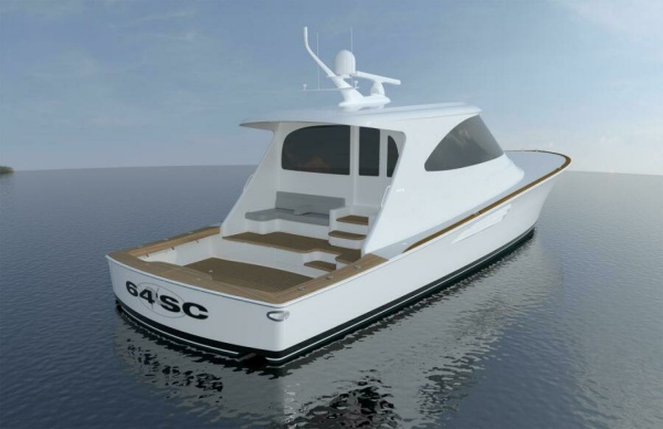 Viking 64 Sport Coupe - Profile Rendering