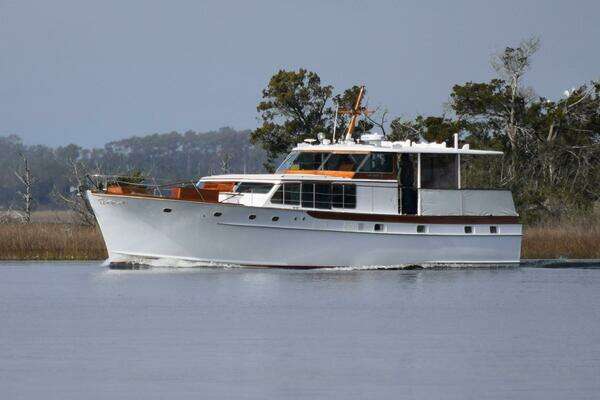 Photo of the 1966 Trumpy 55 "Windrush"
