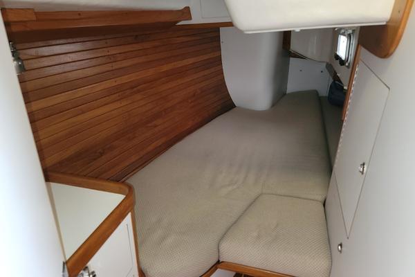 Harlequin quarter berth starboard side.