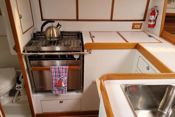 Harlequin galley port side.