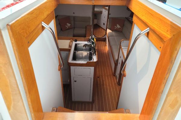 Harlequin companionway.