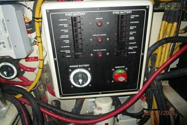 40' Mainship engine room electrical panel