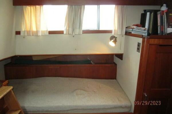 36' Grand Banks master stateroom port