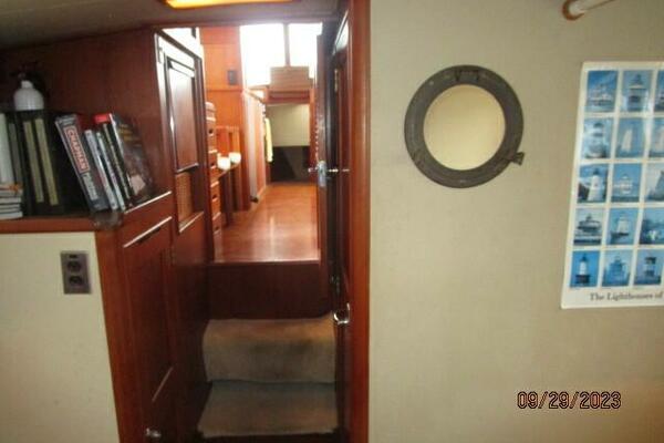 36' Grand Banks master stateroom forward