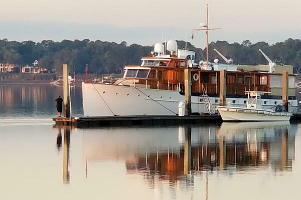 Photo of the 1947 Trumpy Raised Pilot House "Timeless"