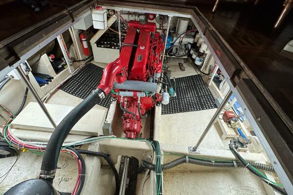 60 Kadey Krogen 42 Engine Room Access