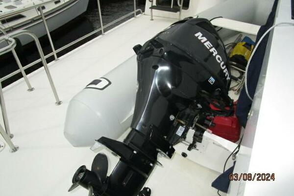 42' Nordic Tug tender outboard