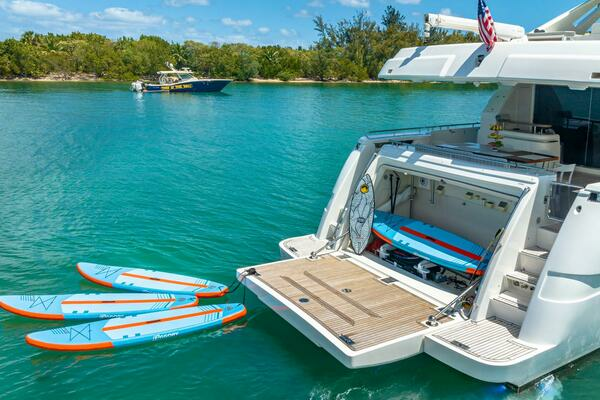 Swim platform with toys
