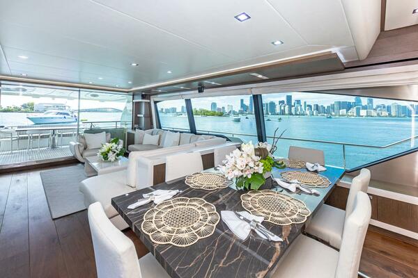 Formal dining looking aft