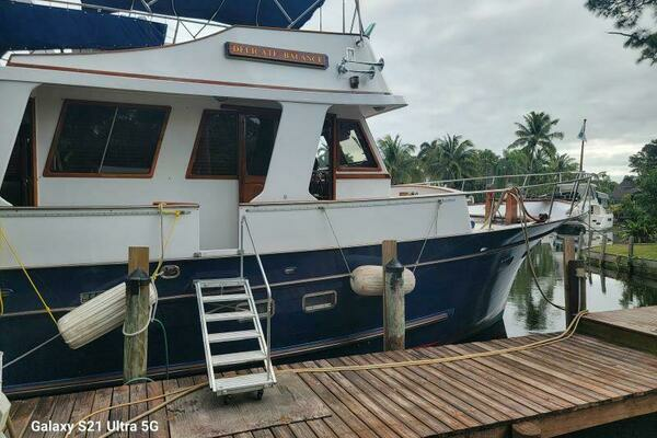 Photo of the 1987 Marine Trader Wide Body "Delicate Balance"