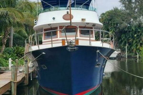 Photo of the 1987 Marine Trader Wide Body "Delicate Balance"