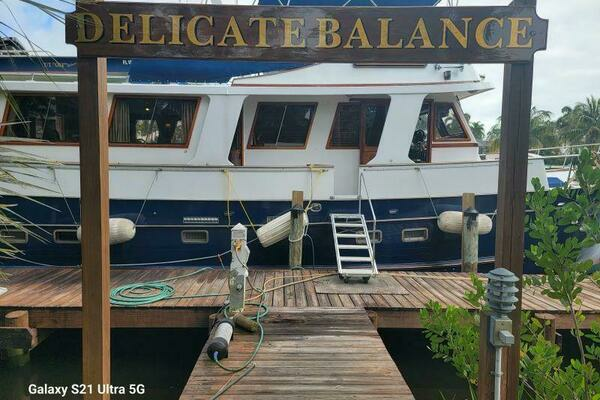 Photo of the 1987 Marine Trader Wide Body "Delicate Balance"