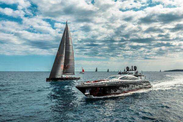BLACK LEGEND 163ft Overmarine Yacht For Sale