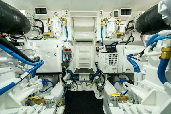 54 Viking Sport Tower Engine Room