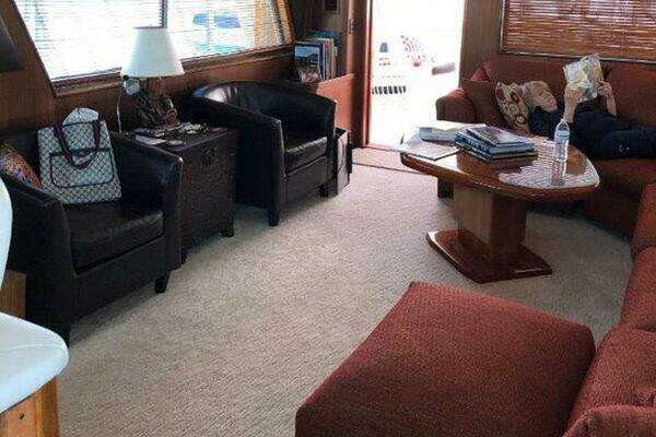 Photo of the 1987 Hatteras Flybridge "The Bottom Line"