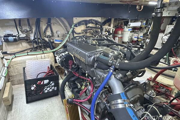 37' Great Harbour engine room port forward