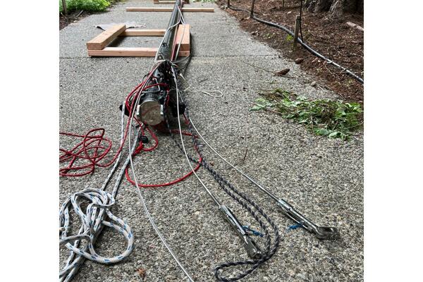 Mast with Standing and Running Rigging