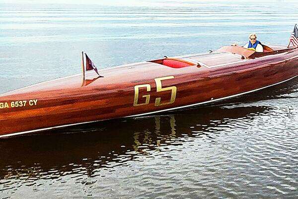 Photo of the 2024 Custom Treworgy Replica of 30’ Baby Bootlegger