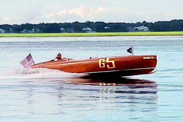 Photo of the 2024 Custom Treworgy Replica of 30’ Baby Bootlegger