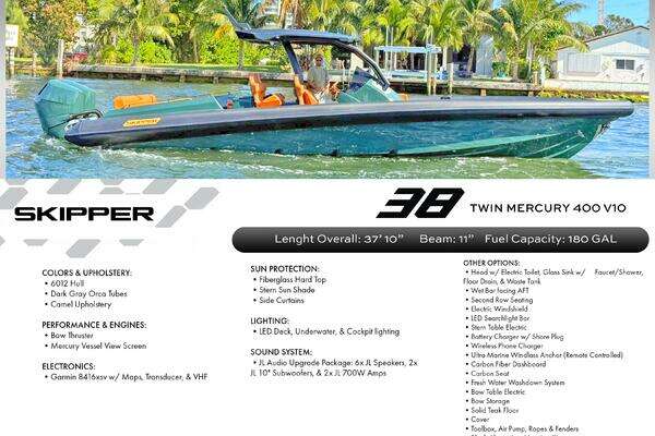 Photo of the 2025 Skipper Green Hull / Camel Upholstery