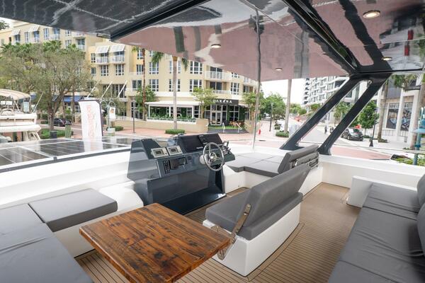 Alva OE 54 Flybridge Looking Starboard