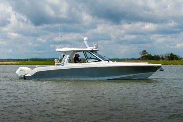 Photo of the 2022 Boston Whaler 380 Realm "Clay Fam"