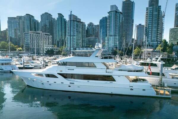 120-ft-Crescent-1992-Yachts Tri-Deck-ENCORE Vancouver British Columbia Canada  yacht for sale