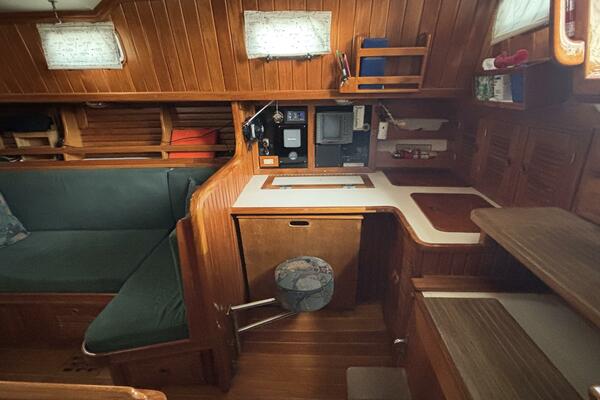 Chart table with seat