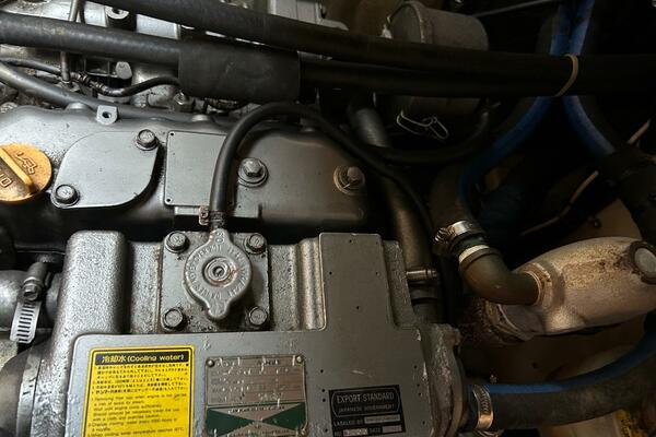 Yanmar looking down from aft access