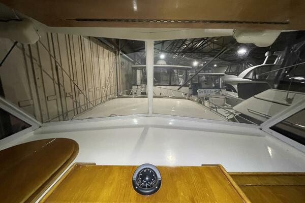 Overhead Electronics Panel at Helm – Egg Harbor 40 Motor Yacht