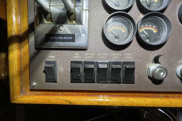 Helm Switch Panel with Lighting Controls – Egg Harbor 40 Motor Yacht