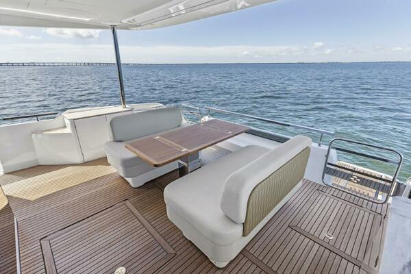 2026 Prestige F5.7 Flybridge - Aft Deck