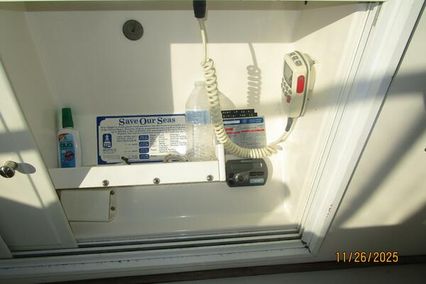 42' GrandBanks flybridge electronics cabinet
