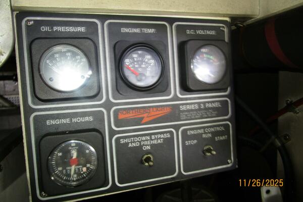 42' Grand Banks generator panel