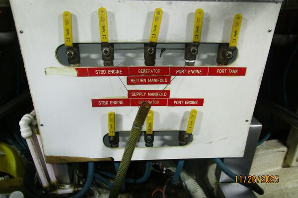 42' Grand Banks fuel manifold