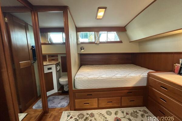 42' Grand Banks master stateroom starboard