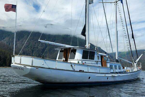 Custom Thackwray Pilothouse Motorsailer Yacht For Sale