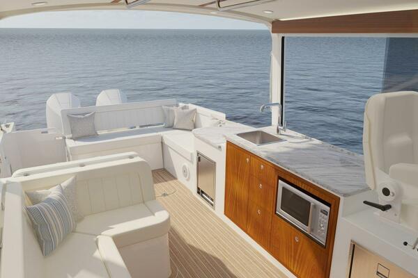 Cockpit, Kitchenette, Galley Seating 