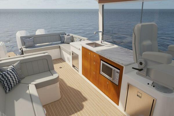 Cockpit, Kitchenette, Galley Seating 