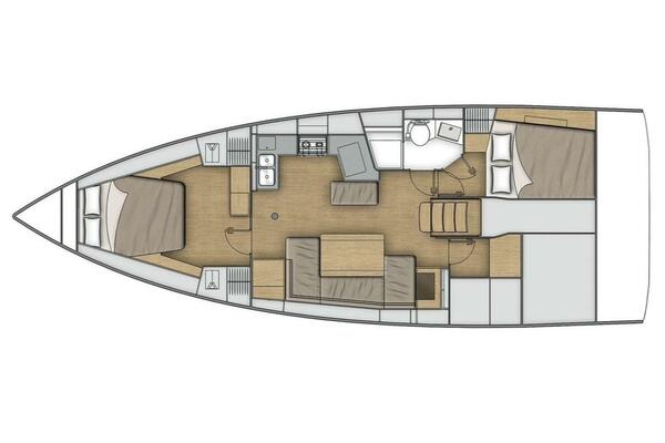 Happy Ours 42ft Beneteau Yacht For Sale