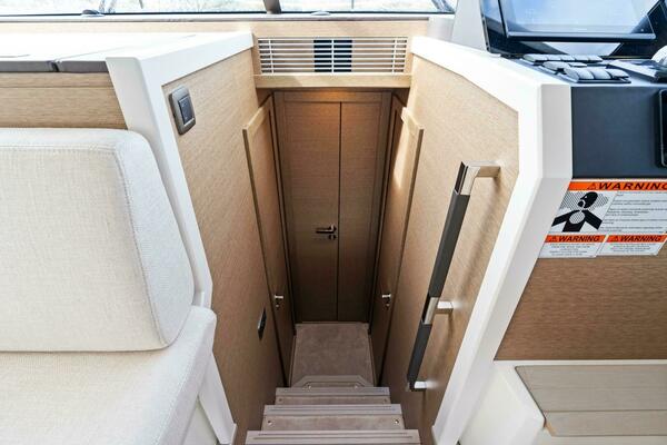2024 42 Prestige Flybridge - Companionway to Staterooms