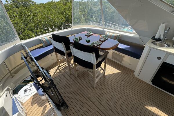Flybridge Dinette Looking Aft