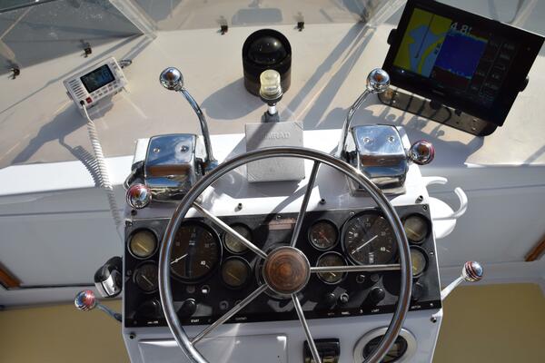 Helm With Garmin 7612 GPS Chartplotter Depth