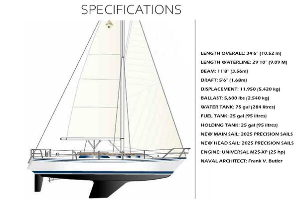 Scrimshander 34ft Catalina Yacht For Sale