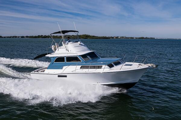 Bertram 38 - FIELD & SEA - Starboard Profile