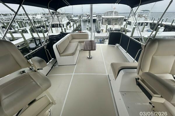 42' Grand Banks flybridge aft